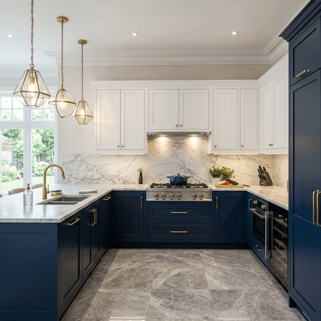 U-Shaped Modular Kitchen